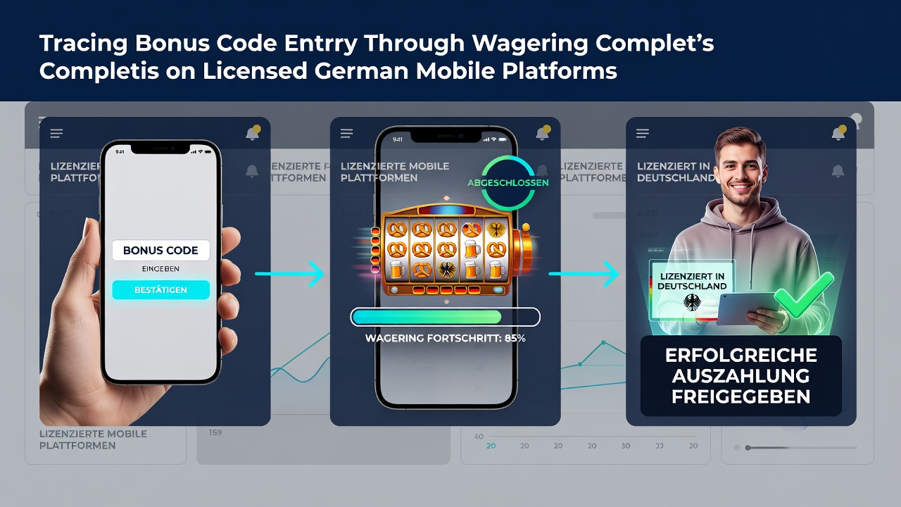 Illustration der mobilen Schnittstelle mit Tracking von Bonusfortschritt und Wettanforderungen